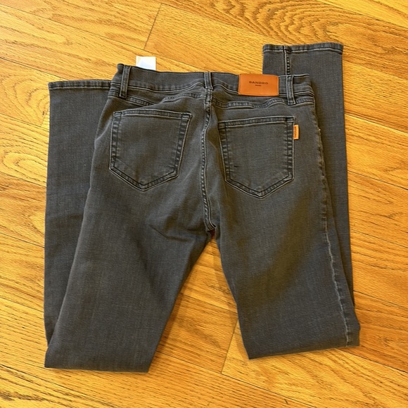 Sandro skinny jeans size 30. Distressed. Button fly dark gray. - Picture 8 of 11